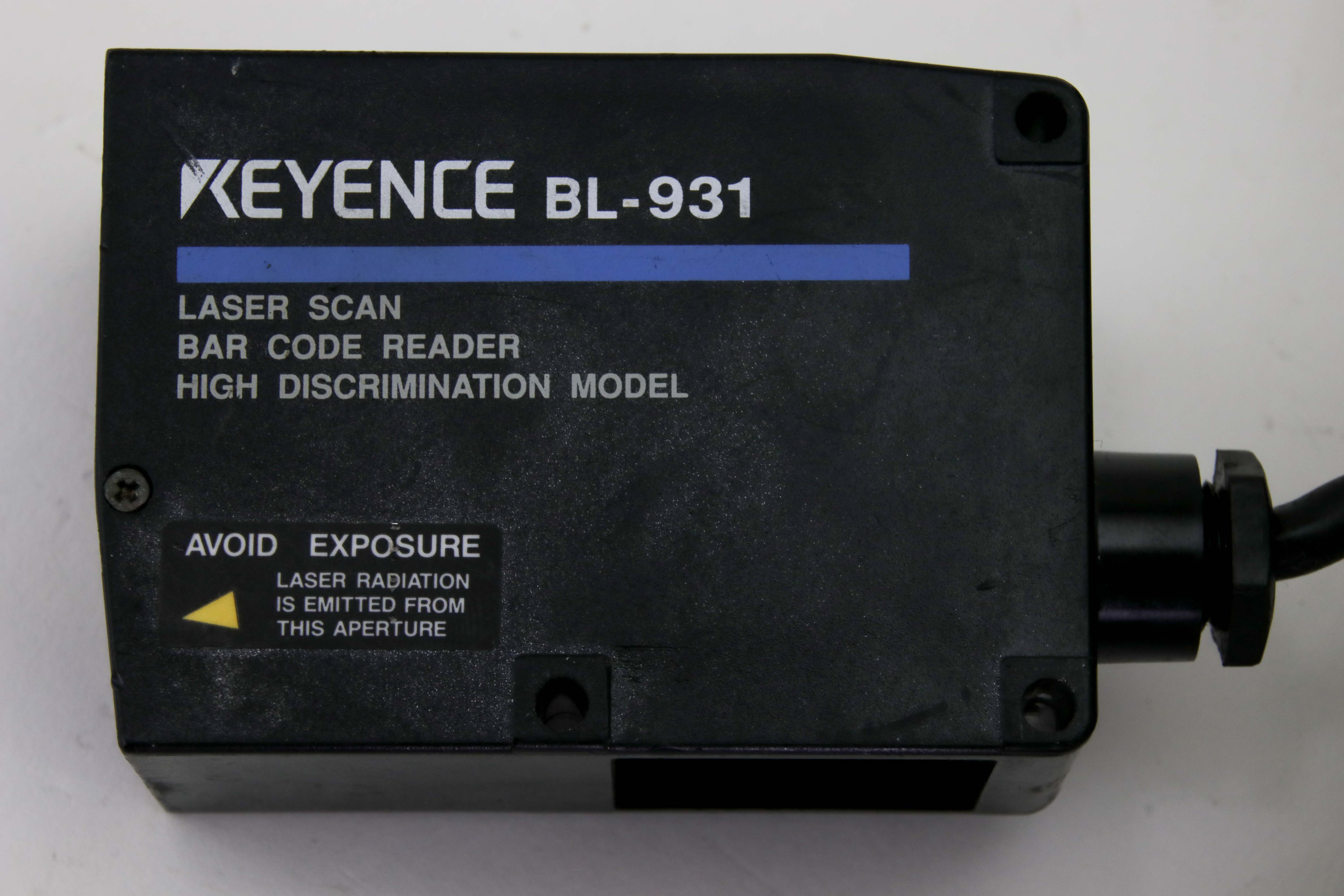 11711 KEYENCE LASER SCAN BAR CODE READER W/ SENSOR BL-931 BL-901